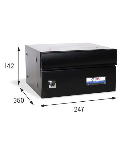 BUZON EXPO HORIZONTAL 247x350 NEGRO